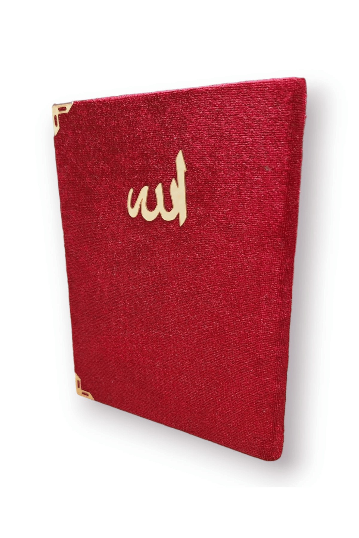 Kadife Kaplı Yasin Kitabı Çanta Boy 12 cm x 17 cm 80 Sayfa 10 Adet Kırmızı Renk
