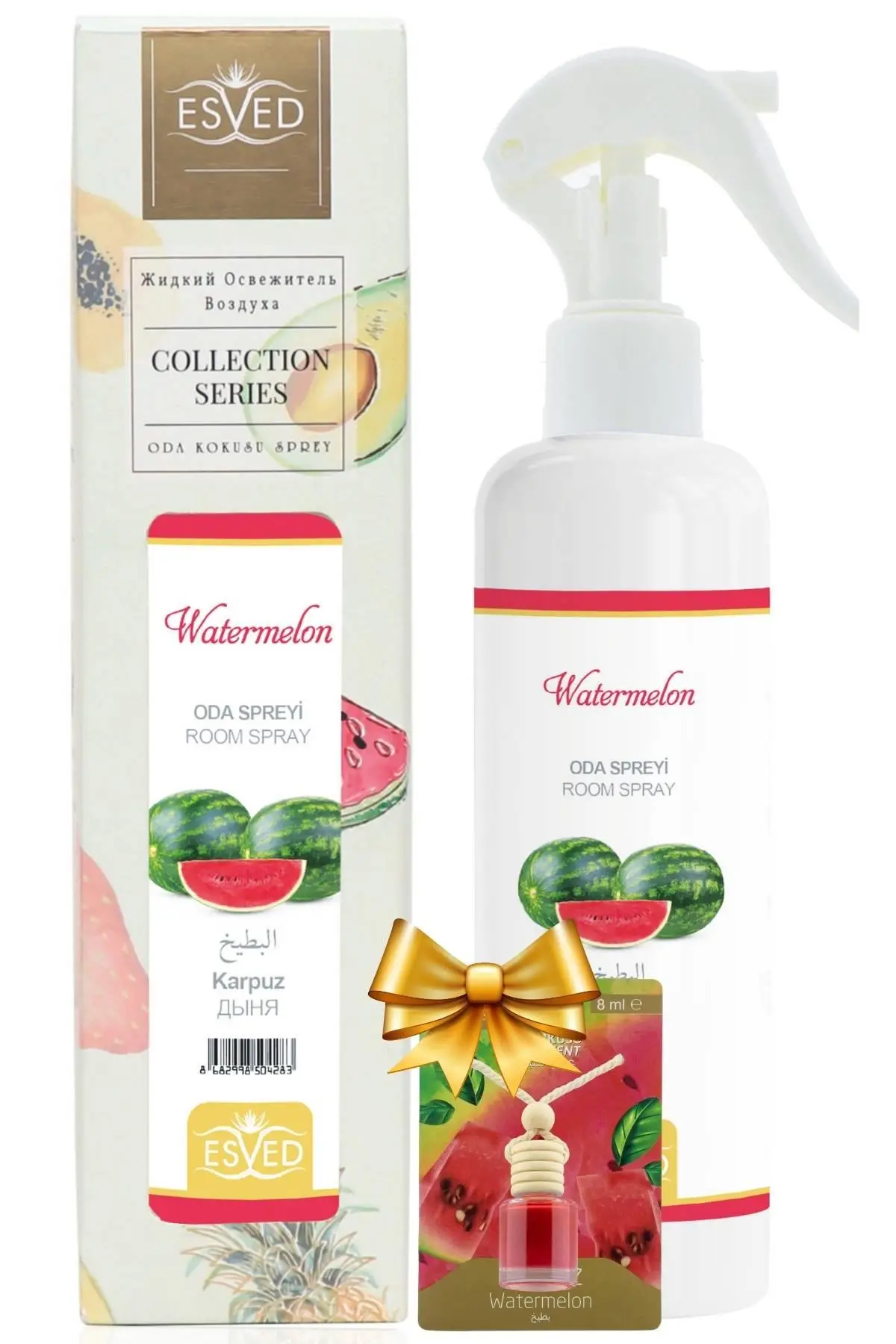 Karpuz Kokusu Sprey 400Ml. Karpuz Kokusu Araba Kokusu 8Ml. Hediyeli