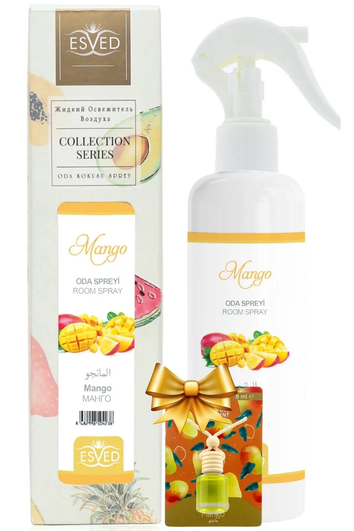 Mango Kokusu Sprey 400Ml. Mango Kokusu Araba Kokusu 8Ml. Hediyeli